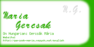 maria gercsak business card