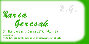 maria gercsak business card